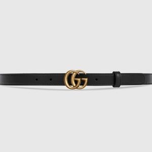 Gucci Leather Belt with Double G Buckle
